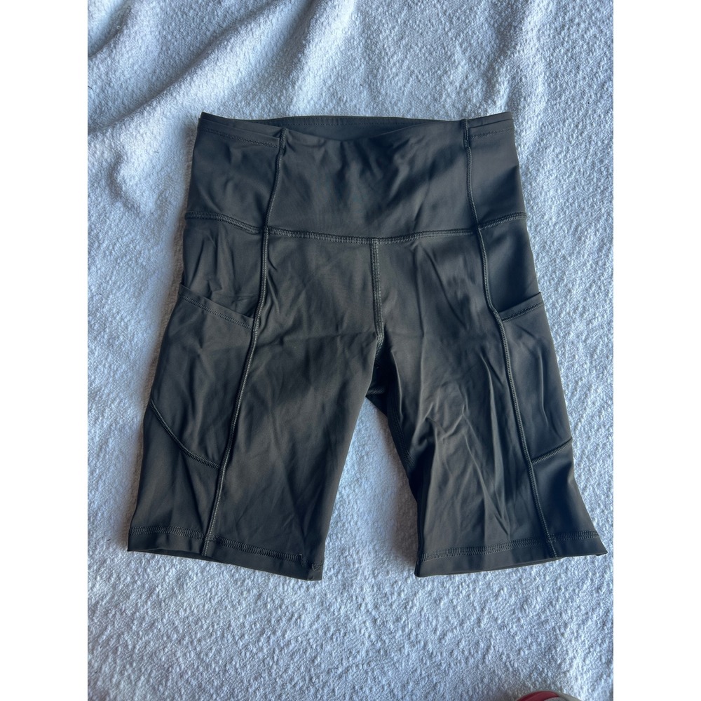 Lululemon Fast and Free High-Rise Short 8 Nulux Dark Olive Green Size 4